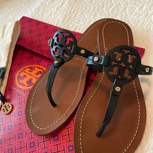 Tory Burch Black Mini Miller Sandals